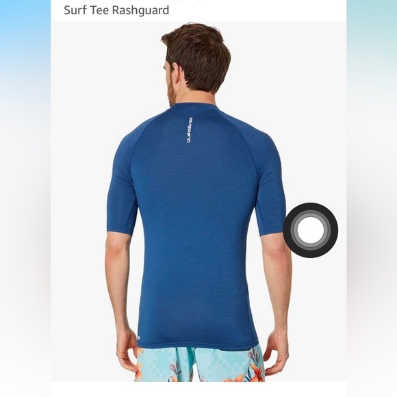 NWT Quiksilver Men's Everyday Upf50 Short Sleeve Surf Tee Rashguard XL - Picture 3 of 6